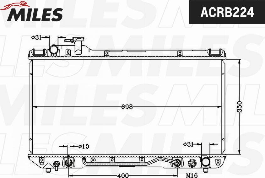 Miles ACRB224 - Radiator, mühərrikin soyudulması furqanavto.az