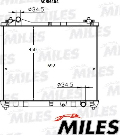 Miles ACRM454 - Radiator, mühərrikin soyudulması furqanavto.az