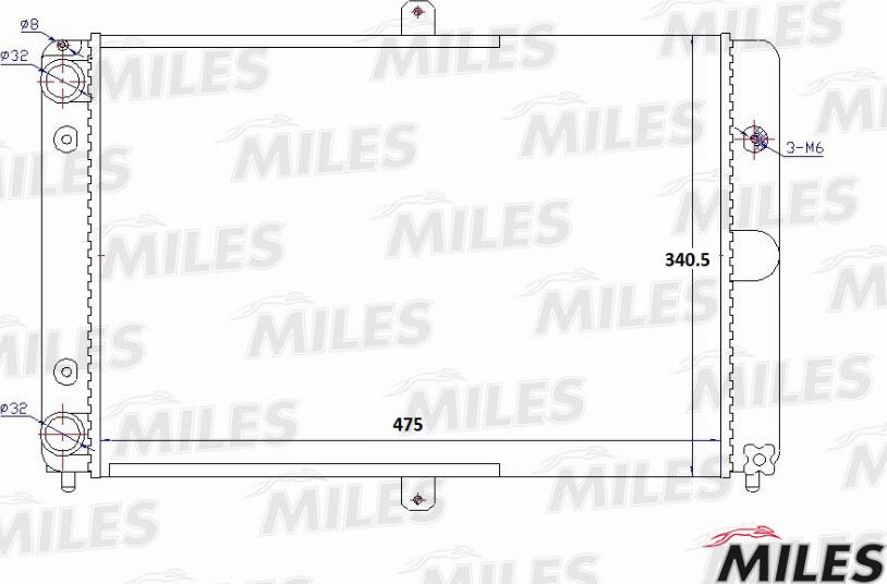 Miles ACRM480 - Radiator, mühərrikin soyudulması furqanavto.az