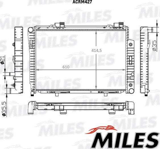 Miles ACRM427 - Radiator, mühərrikin soyudulması furqanavto.az