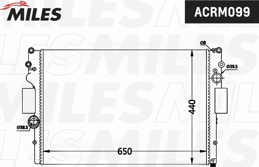 Miles ACRM099 - Radiator, mühərrikin soyudulması furqanavto.az