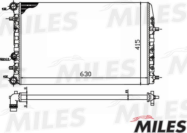 Miles ACRM042 - Radiator, mühərrikin soyudulması furqanavto.az