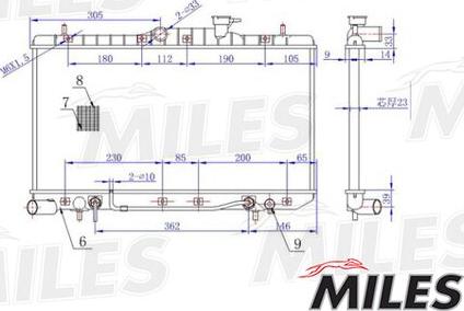 Miles ACRM066 - Radiator, mühərrikin soyudulması furqanavto.az