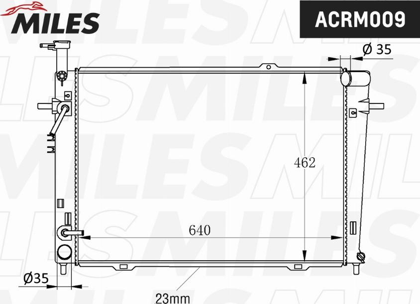 Miles ACRM009 - Radiator, mühərrikin soyudulması furqanavto.az