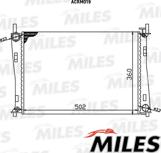 Miles ACRM019 - Radiator, mühərrikin soyudulması furqanavto.az