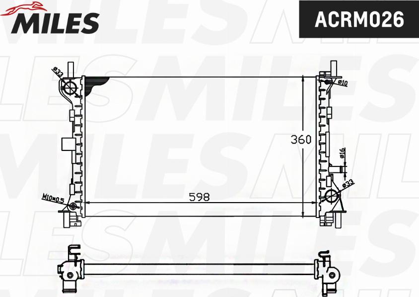 Miles ACRM026 - Radiator, mühərrikin soyudulması furqanavto.az