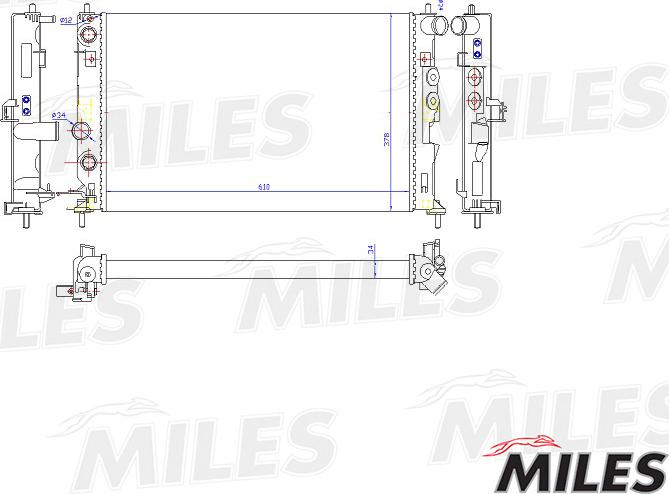 Miles ACRM070 - Radiator, mühərrikin soyudulması furqanavto.az