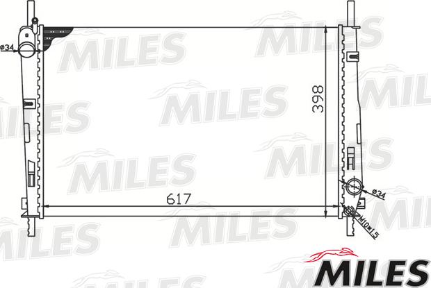 Miles ACRM078 - Radiator, mühərrikin soyudulması furqanavto.az