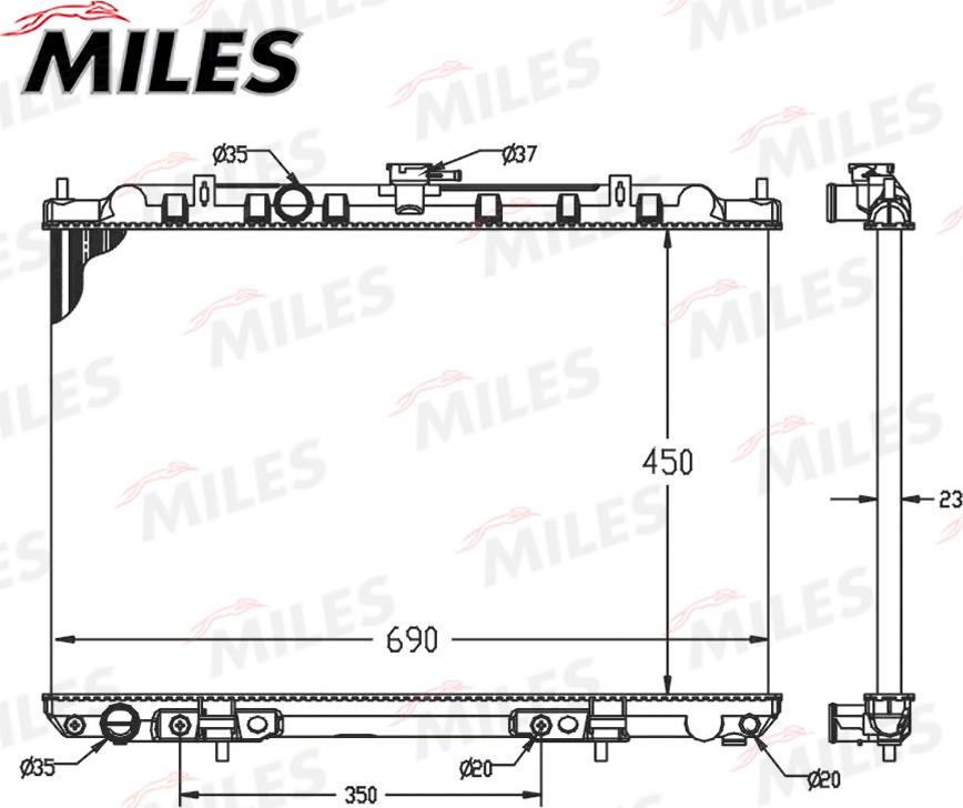 Miles ACRM101 - Radiator, mühərrikin soyudulması furqanavto.az