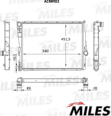 Miles ACRM102 - Radiator, mühərrikin soyudulması furqanavto.az