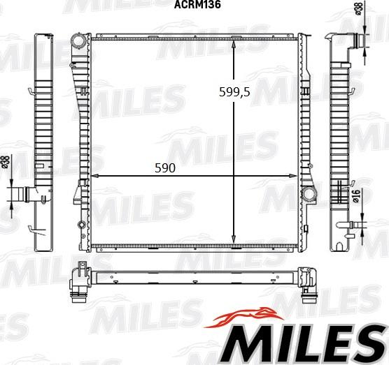 Miles ACRM136 - Radiator, mühərrikin soyudulması furqanavto.az