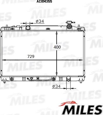 Miles ACRM355 - Radiator, mühərrikin soyudulması furqanavto.az