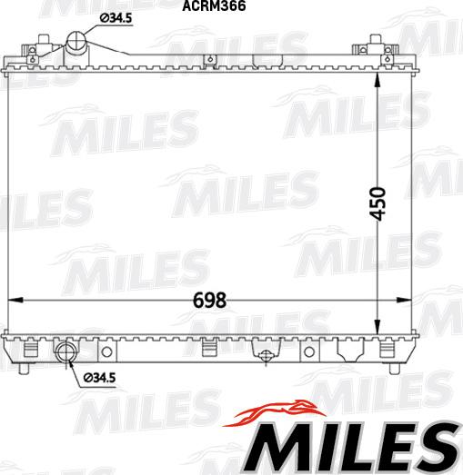 Miles ACRM366 - Radiator, mühərrikin soyudulması furqanavto.az