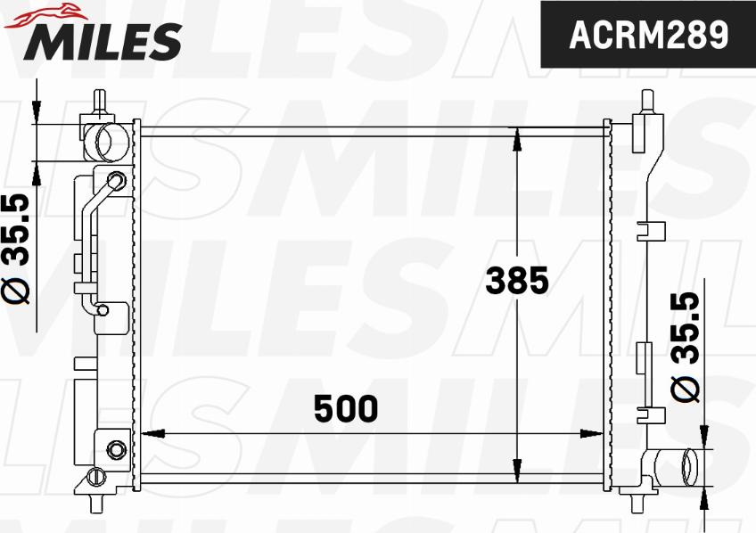 Miles ACRM289 - Radiator, mühərrikin soyudulması furqanavto.az