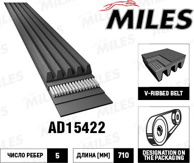 Miles AD15422 - V-yivli kəmər furqanavto.az