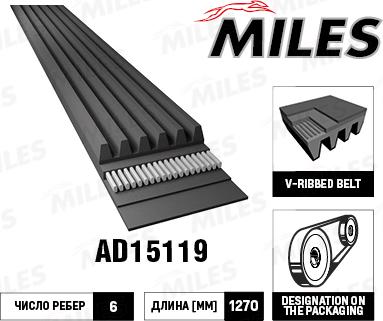 Miles AD15119 - V-yivli kəmər furqanavto.az