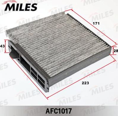 Miles AFC1017 - Filtr, daxili hava furqanavto.az