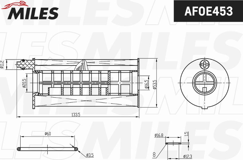 Miles AFOE453 - Yağ filtri furqanavto.az