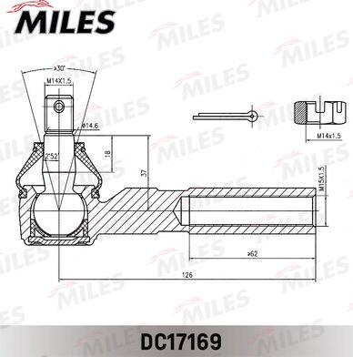 Miles DC17169 - Bağlama çubuğunun sonu furqanavto.az