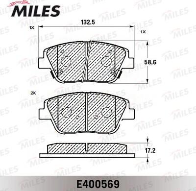 Miles E400569 - Əyləc altlığı dəsti, əyləc diski furqanavto.az