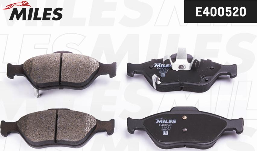 Miles E400520 - Əyləc altlığı dəsti, əyləc diski furqanavto.az