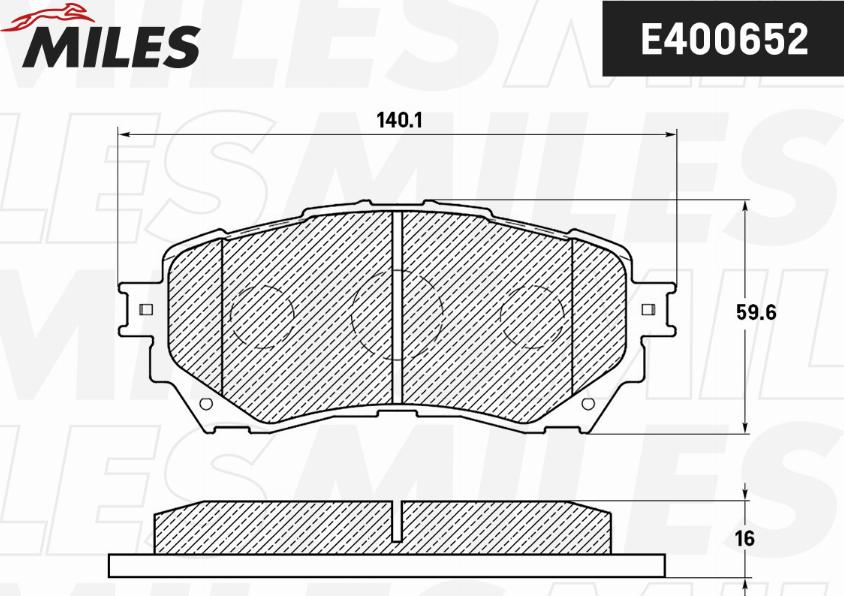 Miles E400652 - Əyləc altlığı dəsti, əyləc diski furqanavto.az