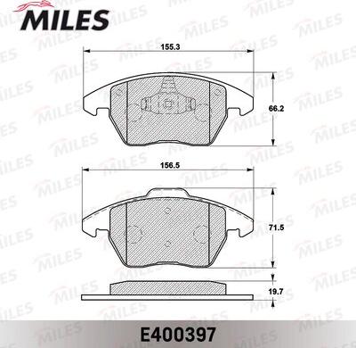 Miles E400397 - Əyləc altlığı dəsti, əyləc diski furqanavto.az