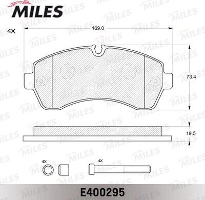 Miles E400295 - Əyləc altlığı dəsti, əyləc diski furqanavto.az