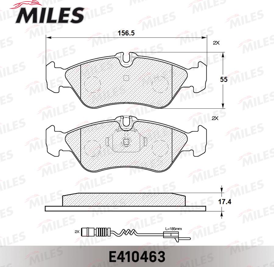 Miles E410463 - Əyləc altlığı dəsti, əyləc diski furqanavto.az