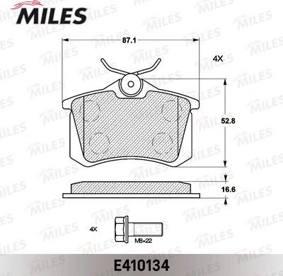 Miles E410134 - Əyləc altlığı dəsti, əyləc diski furqanavto.az