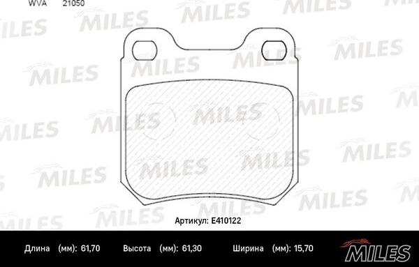 Miles E410122 - Əyləc altlığı dəsti, əyləc diski furqanavto.az