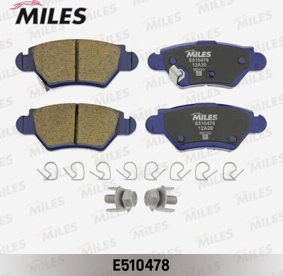 Miles E510478 - Əyləc altlığı dəsti, əyləc diski furqanavto.az