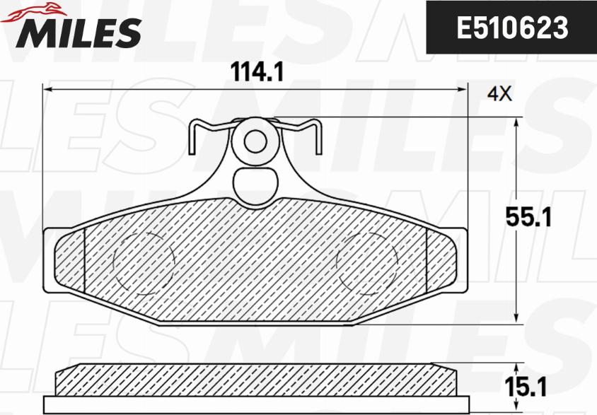 Miles E510623 - Əyləc altlığı dəsti, əyləc diski furqanavto.az