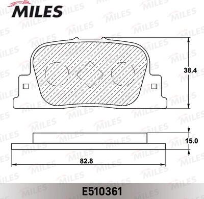 Miles E510361 - Əyləc altlığı dəsti, əyləc diski www.furqanavto.az