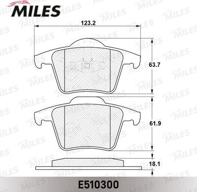 Miles E510300 - Əyləc altlığı dəsti, əyləc diski furqanavto.az