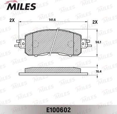 Miles E100602 - Əyləc altlığı dəsti, əyləc diski furqanavto.az