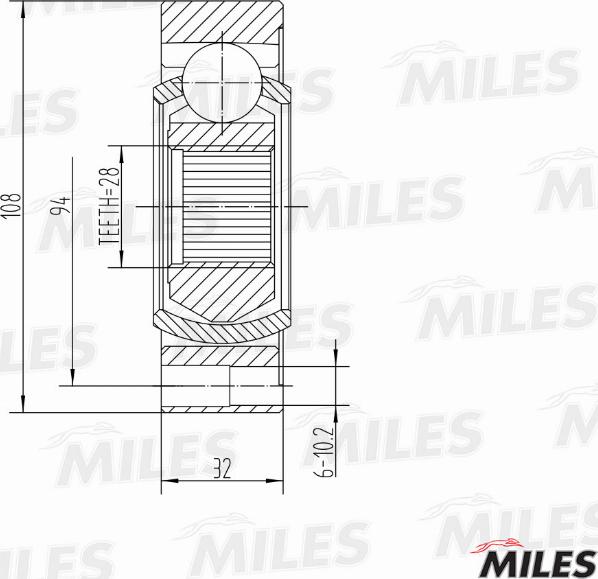 Miles GA10040 - Birləşmə dəsti, ötürücü val furqanavto.az