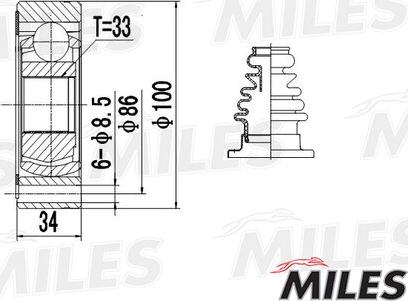 Miles GA10009 - Birləşmə dəsti, ötürücü val furqanavto.az