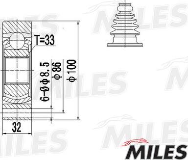 Miles GA10034 - Birləşmə dəsti, ötürücü val furqanavto.az