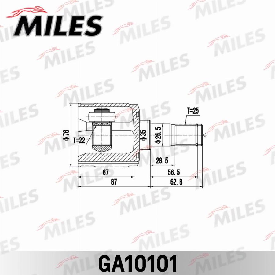 Miles GA10101 - Birləşmə dəsti, ötürücü val furqanavto.az