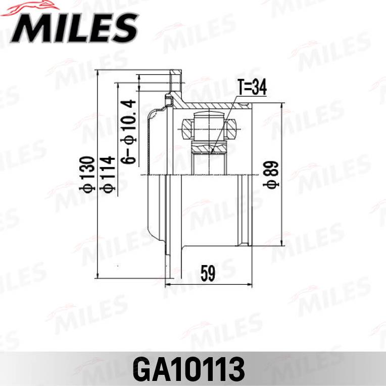 Miles GA10113 - Birləşmə dəsti, ötürücü val furqanavto.az