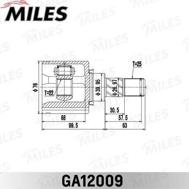 Miles GA12009 - Birləşmə dəsti, ötürücü val furqanavto.az