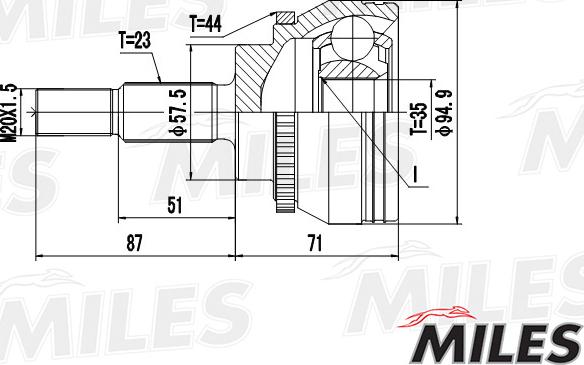 Miles GA20402 - Birləşmə dəsti, ötürücü val furqanavto.az
