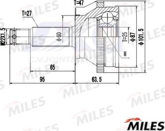 Miles GA20597 - Birgə, ötürücü val furqanavto.az