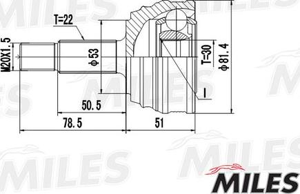 Miles GA20514 - Birləşmə dəsti, ötürücü val furqanavto.az