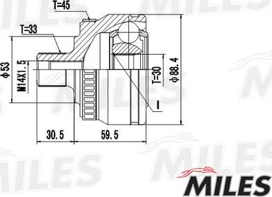 Miles GA20585 - Birləşmə dəsti, ötürücü val furqanavto.az