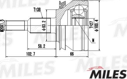 Miles GA20613 - Birləşmə dəsti, ötürücü val furqanavto.az