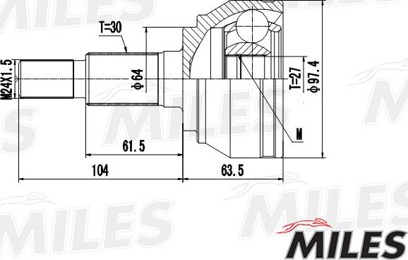 Miles GA20532 - Birləşmə dəsti, ötürücü val furqanavto.az