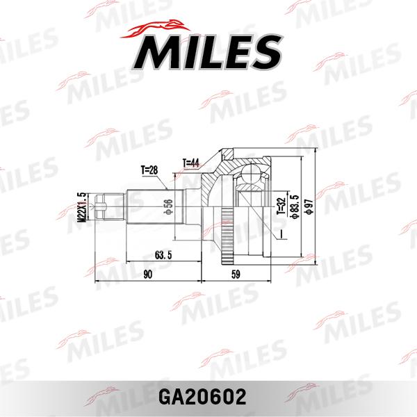 Miles GA20602 - Birləşmə dəsti, ötürücü val furqanavto.az