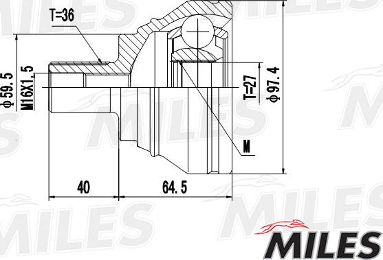 Miles GA20026 - Birləşmə dəsti, ötürücü val furqanavto.az